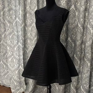 Black flared party dress